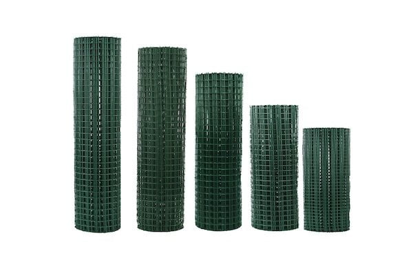 Different roll widths of PVC coated welded wire mesh